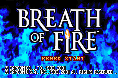 Breath of Fire Title Screen